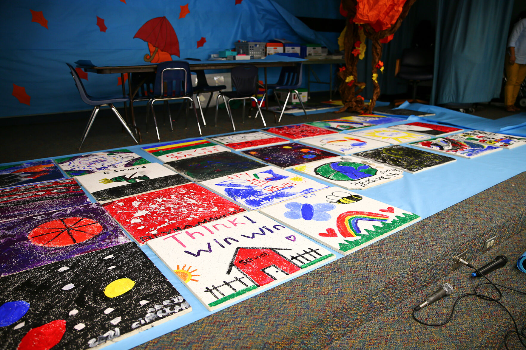 Fannin Elementary Ceiling Tile Painting